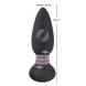 Black Velvets Remote Controlled Silicone Rotating & Vibrating Plug