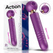 Action No. TwentyTwo Massager with Suction, Pulsation and Thrusting Purple