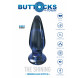 ToyJoy Buttocks The Shining Glass Buttplug Blue