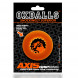 Oxballs AXIS Ribbed Cockring Orange Ice