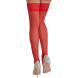 Cottelli Hold-up Stockings with 9cm Lace Trim 2520664 Red
