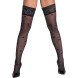 Cottelli Hold-up Stockings with Delicate Rose Pattern 2520710 Black