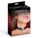 Cinderella Collar with Heart Lock Vegan Leather Black