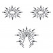 Petits JouJoux Crystal Sticker Breast & Pubic Jewelry Set of 3 Black