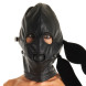 Rimba Face Mask with Detachable Gag, Blinkers & Mouth Piece Black