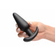 Bang! 25X Vibrating Silicone Butt Plug with Remote Control Black