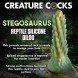 Creature Cocks Stegosaurus Spiky Reptile Silicone Dildo Green