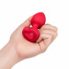 b-Vibe Vibrating Heart Plug M/L Red