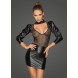 Noir Handmade F201 Powerwetlook and Tulle Dress with Bouffant Sleeves