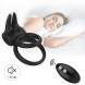 Paloqueth Vibrating Double Penis Ring with Remote Black