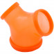 Toylie Latex Sleeve with Penis and Testicle Ring Gil Neon Orange